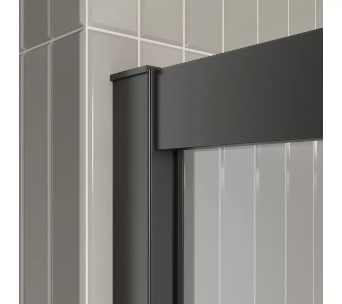 Душевая дверь BelBagno LUCE-BF-1-120-C-NERO, Цвет стекла: прозрачное, Цвет профиля: Черный, Выбрать размер: 120, изображение 5