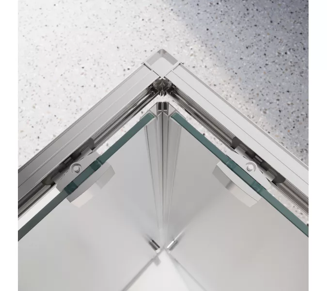 Душевой уголок BelBagno LUCE-AH-22-120/100-P-Cr рифленое, Цвет стекла: рифленое, Цвет профиля: Хром, Выбрать размер: 120x100, изображение 4