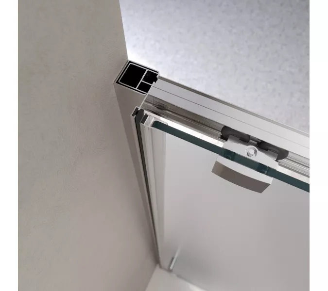 Душевая дверь BelBagno LUCE-BF-1-120-P-Cr рифленое, Цвет стекла: рифленое, Цвет профиля: Хром, Выбрать размер: 120, изображение 2