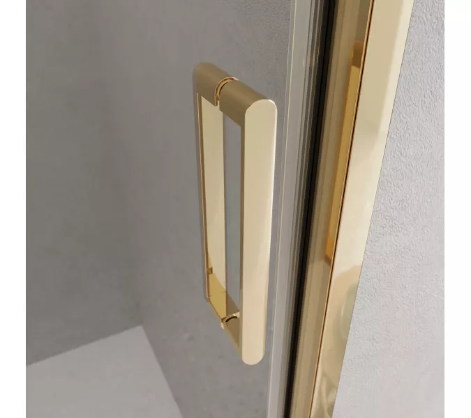 Душевая дверь BelBagno LUCE-BF-1-120-C-ORO, Цвет стекла: прозрачное, Цвет профиля: Золото, Выбрать размер: 120, изображение 2