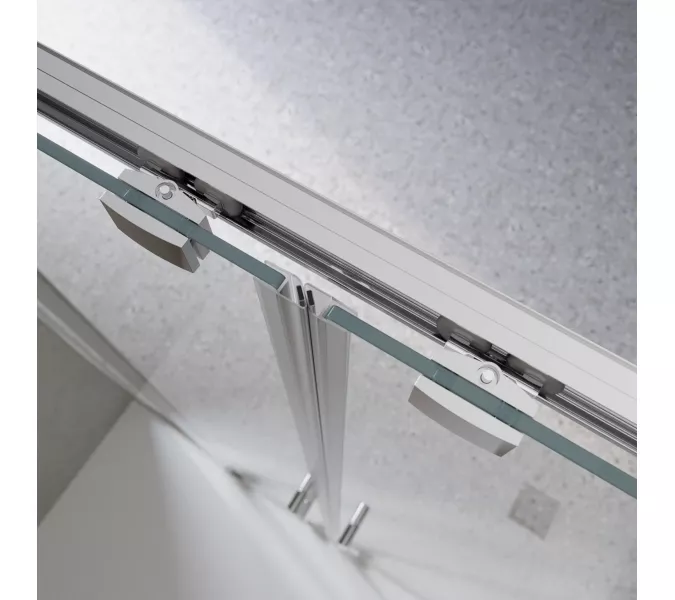 Душевая дверь BelBagno LUCE-BF-2/-C-Cr, Цвет стекла: прозрачное, Цвет профиля: Хром, Выбрать размер: 140, изображение 3