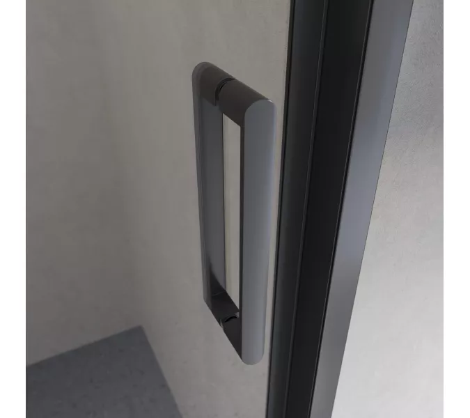 Душевая дверь BelBagno LUCE-BF-1-120-C-NERO, Цвет стекла: прозрачное, Цвет профиля: Черный, Выбрать размер: 120, изображение 2