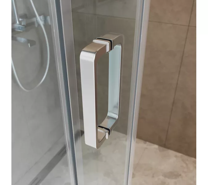 Душевой уголок BelBagno SOFT_CLOSE-2-A/AH-1/-C-Cr, Цвет стекла: прозрачное, Цвет профиля: Хром, Цвет профиля (вариация): Хром, Выбрать размер: 100x100, изображение 6