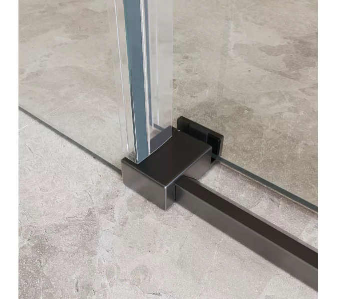 Душевой уголок BelBagno SOFT_CLOSE-2-A/AH-1/-C-GM, Цвет стекла: прозрачное, Цвет профиля: Серый, Цвет профиля (вариация): Оружейная сталь, Выбрать размер: 100x100, изображение 9