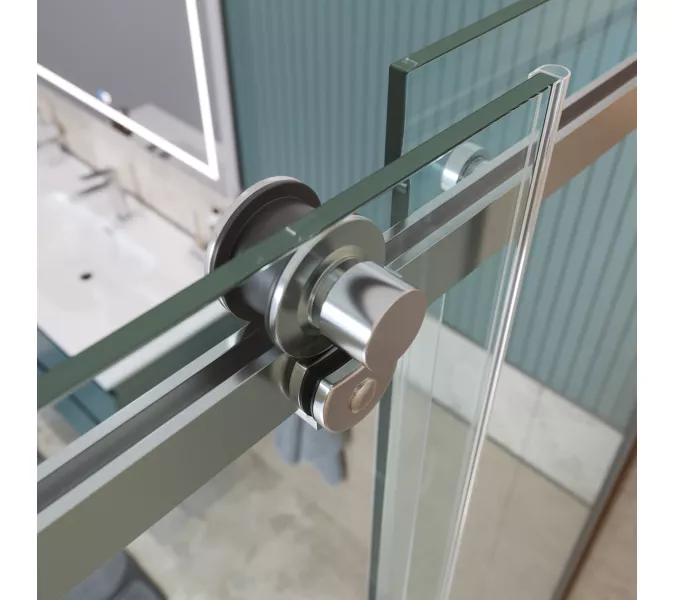 Душевой уголок BelBagno SOFT_CLOSE-2-A/AH-1/-C-Cr, Цвет стекла: прозрачное, Цвет профиля: Хром, Цвет профиля (вариация): Хром, Выбрать размер: 100x100, изображение 11