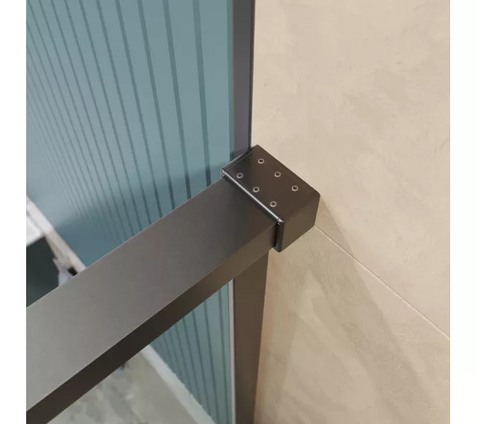 Душевая дверь BelBagno SOFT_CLOSE-1-BF-1/-C-GM, Цвет стекла: прозрачное, Цвет профиля: Серый, Цвет профиля (вариация): Оружейная сталь, Выбрать размер: 100, изображение 10