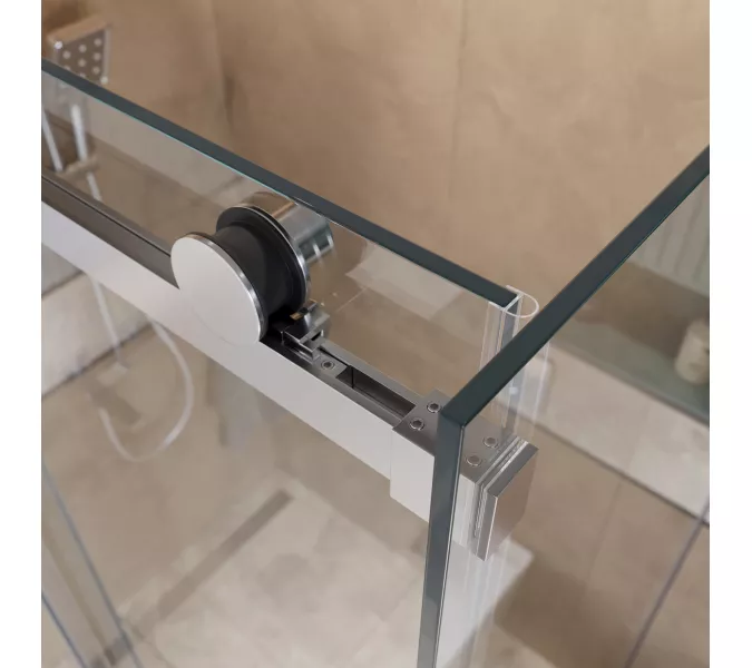 Душевой уголок BelBagno SOFT_CLOSE-2-A/AH-1/-C-Cr, Цвет стекла: прозрачное, Цвет профиля: Хром, Цвет профиля (вариация): Хром, Выбрать размер: 100x100, изображение 10