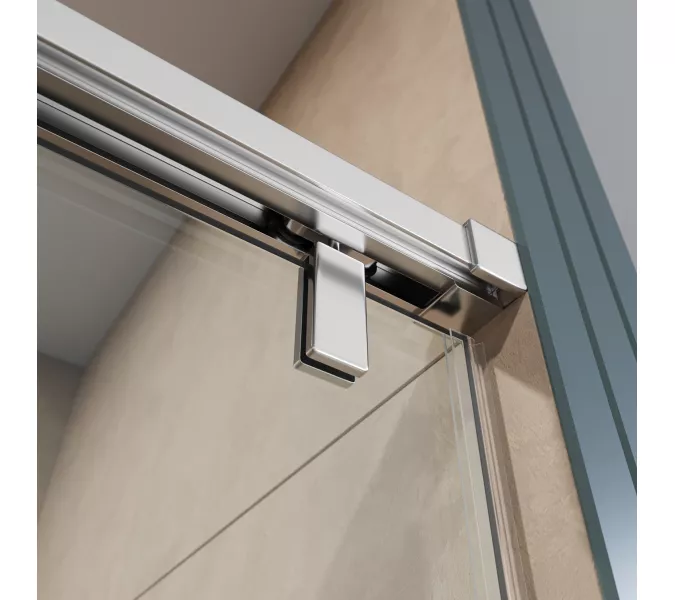 Душевая дверь BelBagno SOFT_CLOSE-1-BF-1/-C-Cr, Цвет стекла: прозрачное, Цвет профиля: Хром, Цвет профиля (вариация): Хром, Выбрать размер: 100, изображение 9