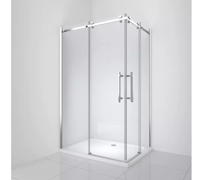 Душевой уголок BelBagno MARINO-AH-1/2-C-CR, Цвет стекла: прозрачное, Цвет профиля: Хром, Выбрать размер: 100x80, изображение 2