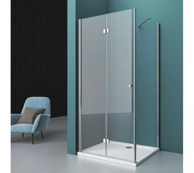 Душевой уголок BelBagno ALBANO-AS-1-100-C-Cr, Цвет стекла: прозрачное, Цвет профиля: Хром, Выбрать размер: 100x100, изображение 2