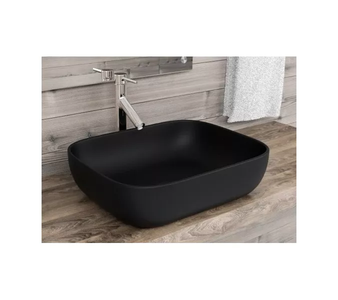 Раковина накладная ESBANO "MARTEL-N" (Matt Black)., Выбрать цвет: Черный, изображение 2