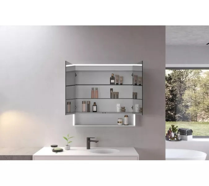 Зеркальные шкафы с подсветкой ESBANO ES-5508/ES-5509, Выбрать размер: 80х80, изображение 2