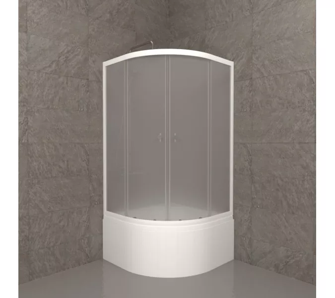 Душевое ограждение Triton ВЕЛЬВЕТ Б высокий поддон 90х90, Цвет стекла: матовое, Цвет профиля: Белый, Тип поддона: Высокий, Выбрать размер: 90х90