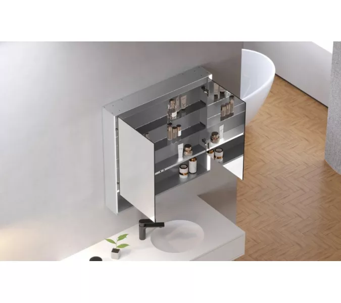 Зеркальные шкафы с подсветкой ESBANO ES-5508/ES-5509, Выбрать размер: 80х80, изображение 3