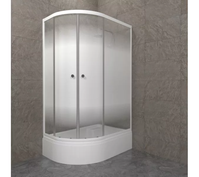 Душевое ограждение  Triton КОРАЛЛ-ЛАЙТ R/L 120х80 ( В- средний поддон), Цвет стекла: с рисунком, Цвет профиля: Белый, Тип поддона: Средний, Выбрать размер: 120х80, Ориентация: правая