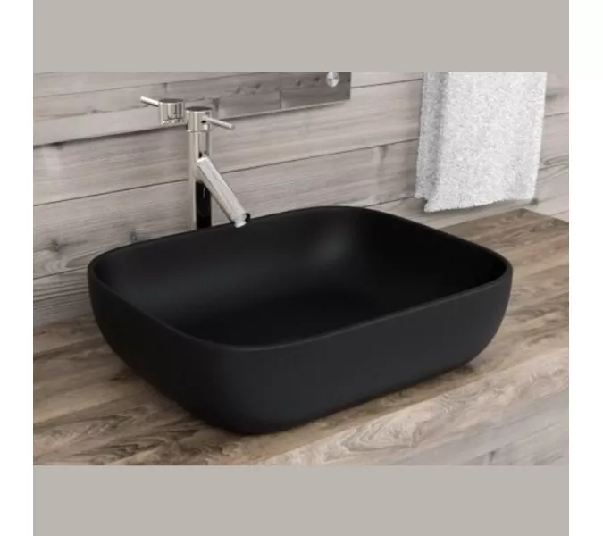 Раковина накладная ESBANO "MARTEL-N" (Matt Black)., Выбрать цвет: Черный