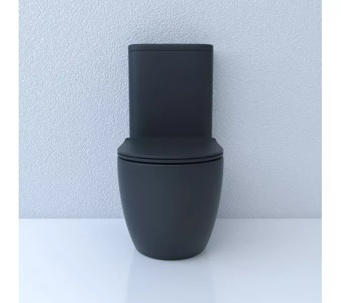 Унитаз напольный ESBANO FORTEX-N (Matt Black)., изображение 4