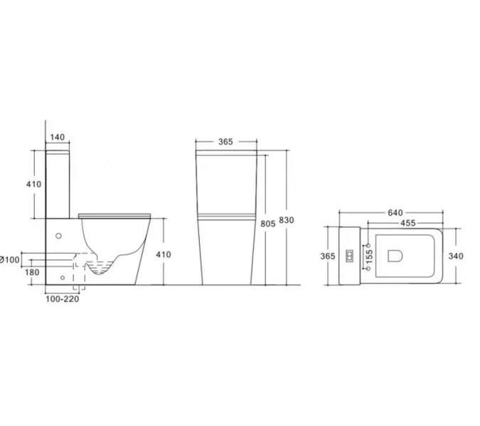 Унитаз напольный ESBANO DUERO (Matt Black), изображение 5