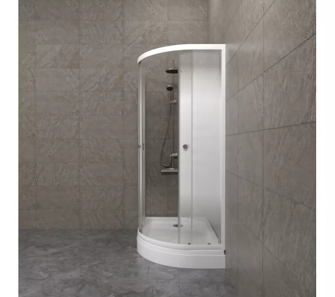 Душевое ограждение  Triton КОРАЛЛ-ЛАЙТ R/L 120х80 ( А- низкий поддон), Цвет стекла: с рисунком, Цвет профиля: Белый, Тип поддона: Низкий, Выбрать размер: 120х80, Ориентация: левая, изображение 4