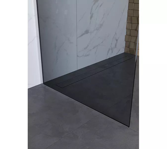 Душевая перегородка BelBagno UNO-L-1-TB/-GR-Cr тонир/хром, Цвет стекла: Серый, Цвет профиля: Хром, Цвет профиля (вариация): Хром, Выбрать размер: 100, изображение 5