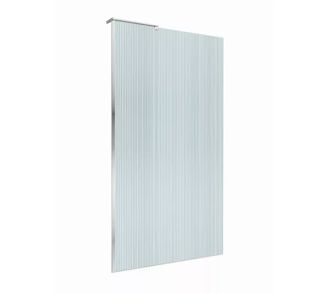 Душевая перегородка BelBagno UNO-L-1-TB-90/100-FL-Cr рифленое/хром, Цвет стекла: рифленое, Цвет профиля: Хром, Цвет профиля (вариация): Хром, Выбрать размер: 100, изображение 4