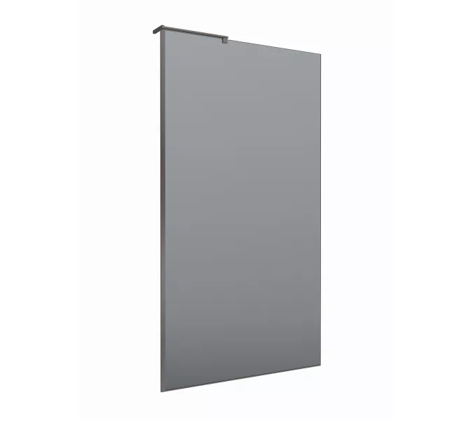 Душевая перегородка BelBagno UNO-L-1-TB/-GR-GM тонир.серый/оруж.сталь, Цвет стекла: Серый, Цвет профиля: Серый, Цвет профиля (вариация): Оружейная сталь, Выбрать размер: 100, изображение 6