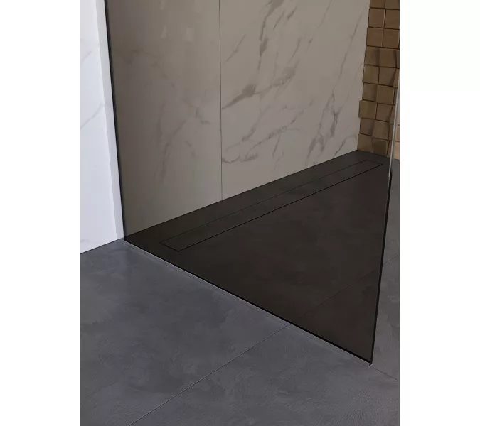 Душевая перегородка BelBagno UNO-L-1-TB-90/100-BR-Cr тонир/хром, Цвет стекла: бронза, Цвет профиля: Хром, Цвет профиля (вариация): Хром, Выбрать размер: 100, изображение 5