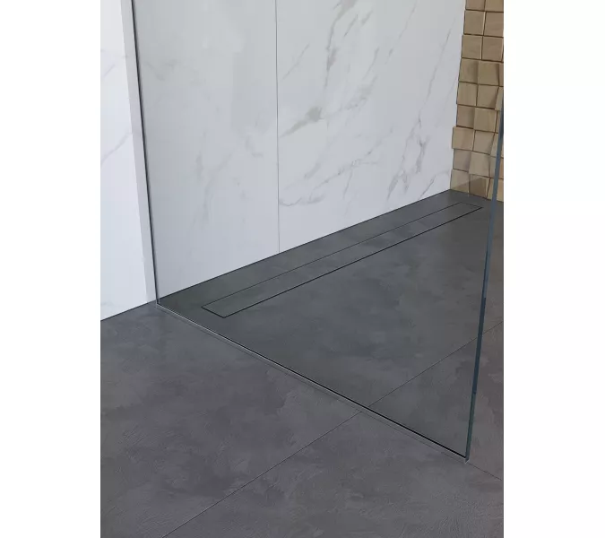 Душевая перегородка BelBagno UNO-L-1-TB/-C-Cr прозр/хром, Цвет стекла: прозрачное, Цвет профиля: Хром, Цвет профиля (вариация): Хром, Выбрать размер: 100, изображение 5