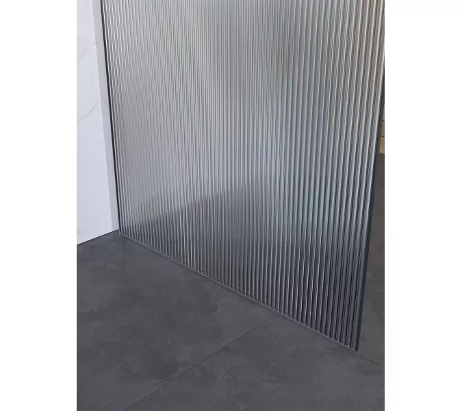 Душевая перегородка BelBagno UNO-L-1-TB-90/100-FL-Cr рифленое/хром, Цвет стекла: рифленое, Цвет профиля: Хром, Цвет профиля (вариация): Хром, Выбрать размер: 100, изображение 6