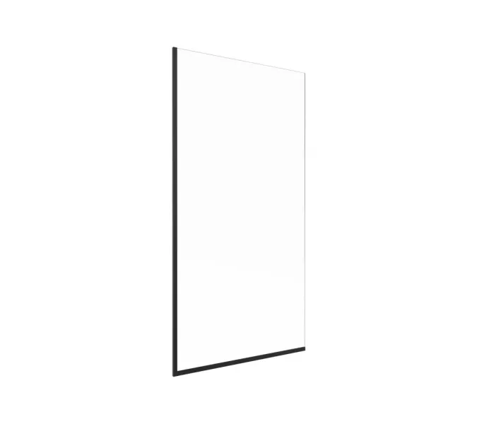 Штора на ванну Triton Статик-Блэк, Цвет стекла: прозрачное, Цвет профиля: Черный, Выбрать размер: 50х140