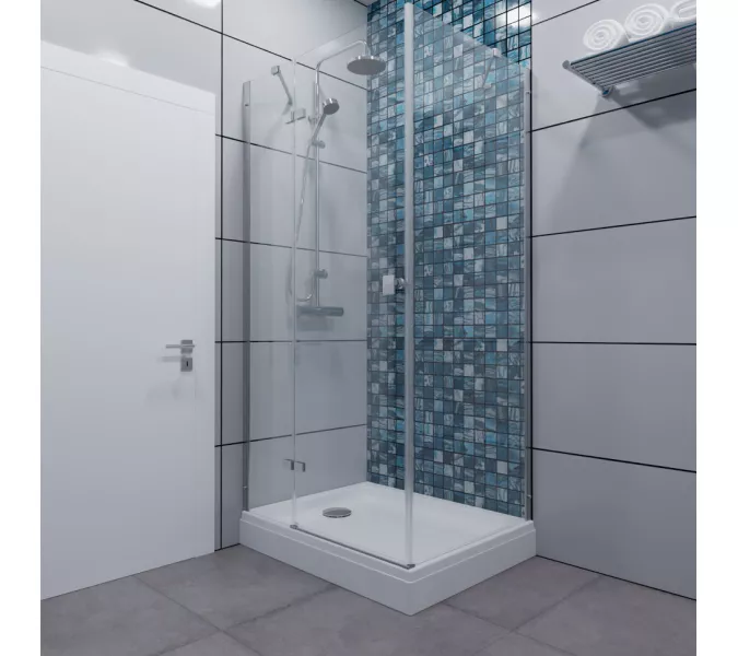 Душевое ограждение Triton "БРАВА-ХРОМ" 120х80 (низкий  поддон)