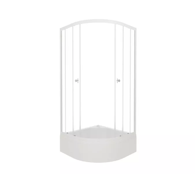 Душевое ограждение Triton УЛЬТРА  (В-средний поддон), Цвет стекла: прозрачное, Цвет профиля: Белый, Тип поддона: Средний, Выбрать размер: 90х90, изображение 7