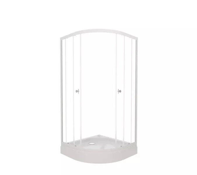 Душевое ограждение Triton УЛЬТРА  (А-низкий поддон), Цвет стекла: прозрачное, Цвет профиля: Белый, Тип поддона: Низкий, Выбрать размер: 80х80, изображение 7