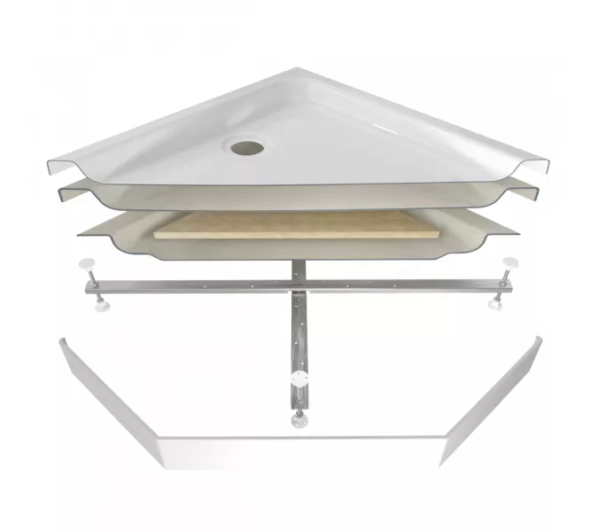 Поддон душевой Triton трапеция низкий ПД28/ПД29, Выбрать размер: 90х90, изображение 4