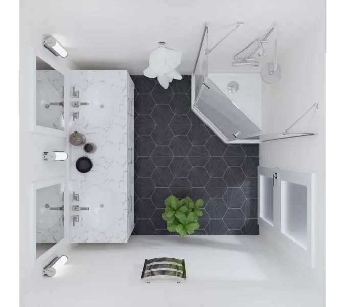 Душевое ограждение Triton "СИГМА-ХРОМ" низкий поддон, Цвет стекла: прозрачное, Цвет профиля: Хром, Тип поддона: Низкий, Выбрать размер: 100х100, изображение 6