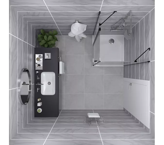 Душевое ограждение  Triton "ЙОТА-БЛЭК" (низкий поддон) 90х90 квадрат, изображение 6