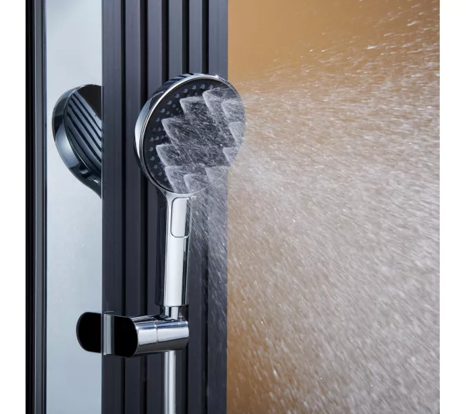 Встроенная душевая система Black&White GH-9025C, Выбрать цвет: Хром, изображение 12