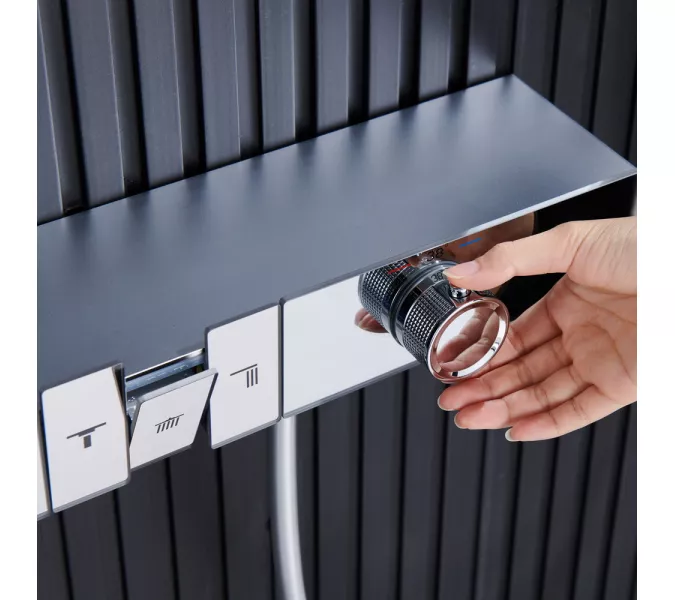 Встроенная душевая система Black&White GH-9025C, Выбрать цвет: Хром, изображение 9