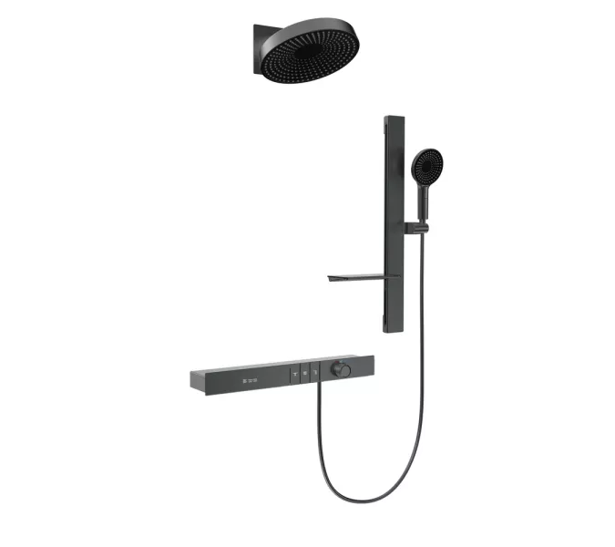 Встроенная душевая система Black&White GH-9025GM, Выбрать цвет: Оружейная сталь