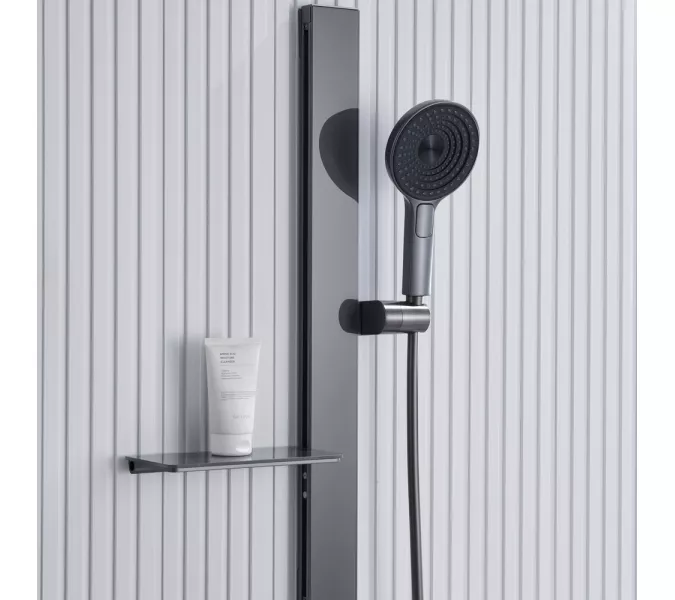 Встроенная душевая система Black&White GH-9025GM, Выбрать цвет: Оружейная сталь, изображение 2