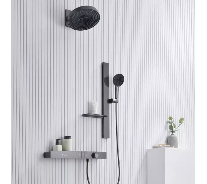 Встроенная душевая система Black&White GH-9025GM, Выбрать цвет: Оружейная сталь, изображение 12