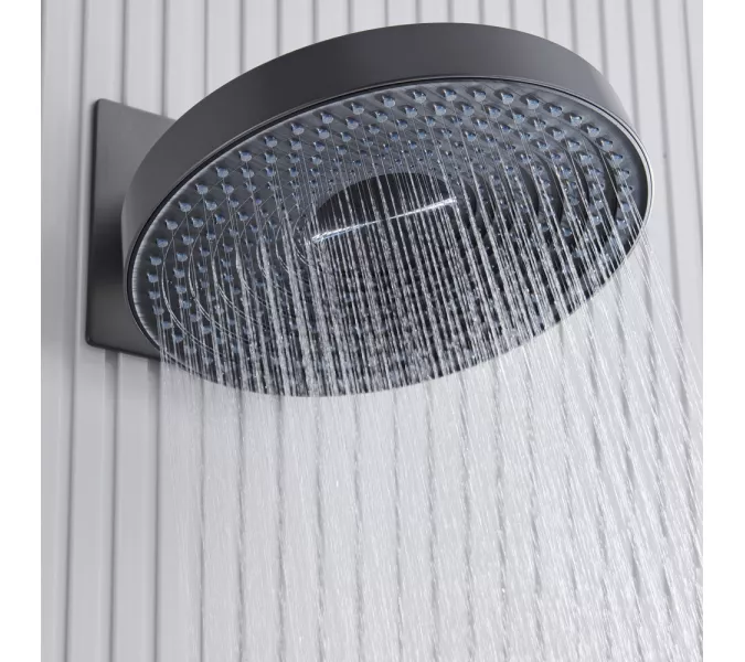 Встроенная душевая система Black&White GH-9025GM, Выбрать цвет: Оружейная сталь, изображение 10