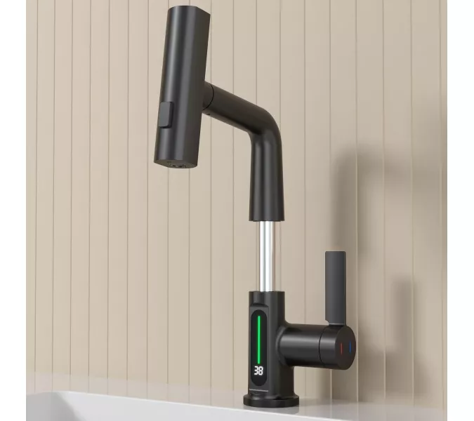 Смеситель для раковины Black&White SD3027B, Выбрать цвет: Черный, изображение 6