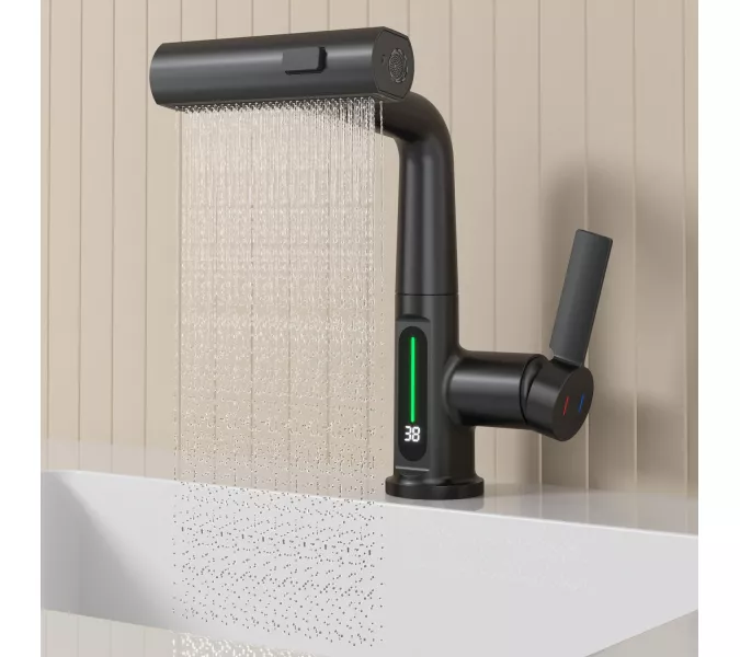 Смеситель для раковины Black&White SD3027B, Выбрать цвет: Черный, изображение 4