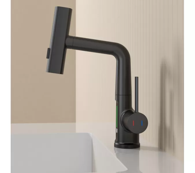 Смеситель для раковины Black&White SD3027B, Выбрать цвет: Черный, изображение 9