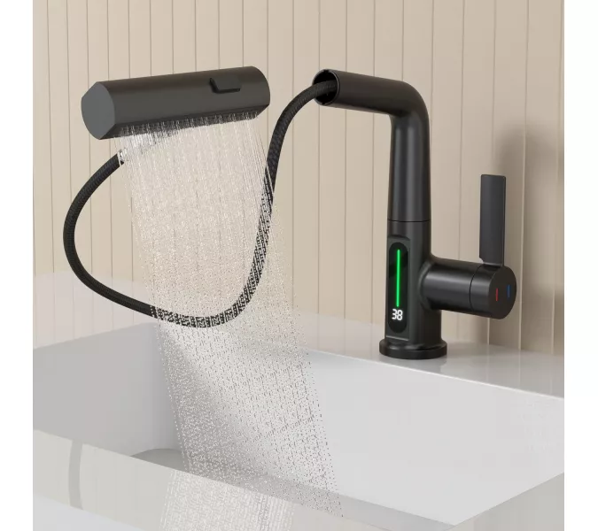 Смеситель для раковины Black&White SD3027B, Выбрать цвет: Черный, изображение 5