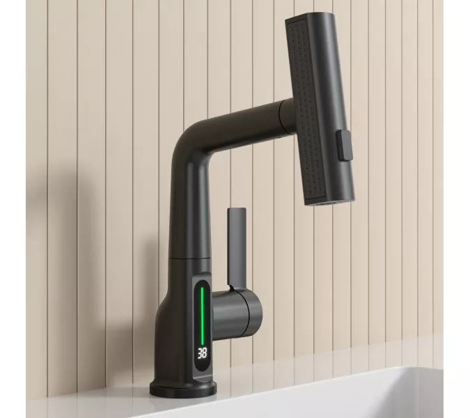 Смеситель для раковины Black&White SD3027B, Выбрать цвет: Черный, изображение 7