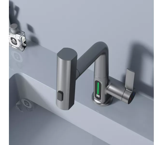 Смеситель для раковины Black&White SD3027GM, Выбрать цвет: Оружейная сталь, изображение 11