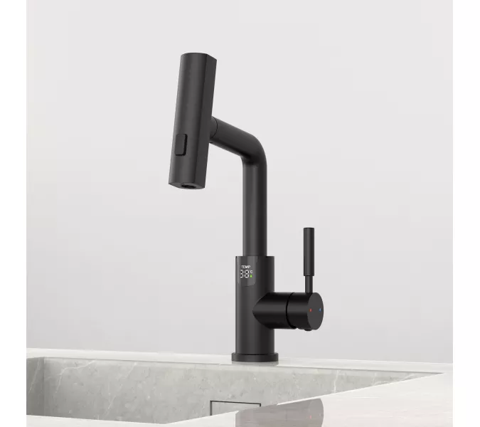 Смеситель для раковины Black&White SD3028B, Выбрать цвет: Черный, изображение 7