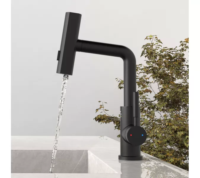 Смеситель для раковины Black&White SD3028B, Выбрать цвет: Черный, изображение 2